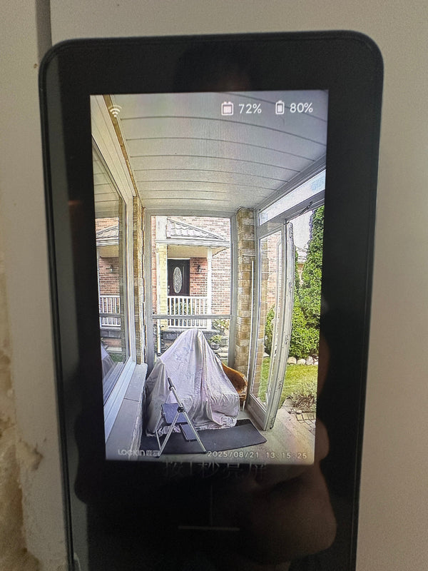 V5 Vision indoor display showing real-time visitor preview