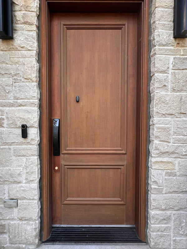 s6max installed on a residential door in a North American home