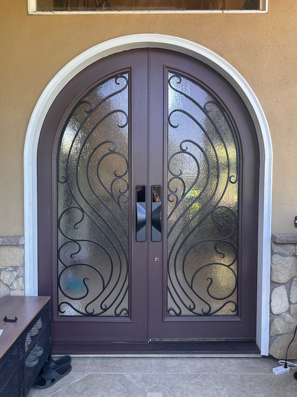 v5 black and dummy installed on a residential door in a North American home