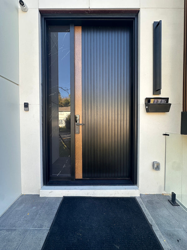 x9 installed on a residential door in a North American home