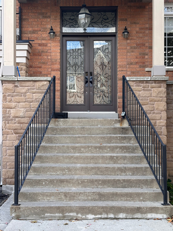 v5 black and dummy installed on a residential door in a North American home