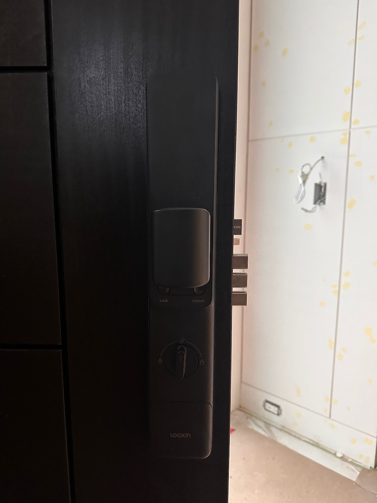 s5 installed on a residential door in a North American home