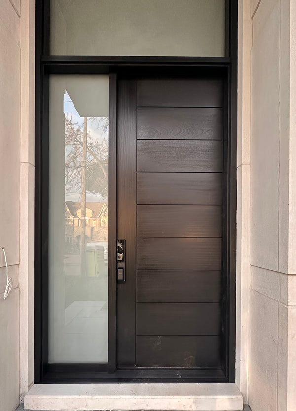 s5 installed on a residential door in a North American home
