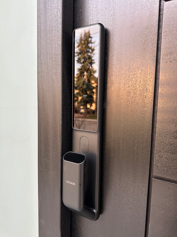 s5 installed on a residential door in a North American home