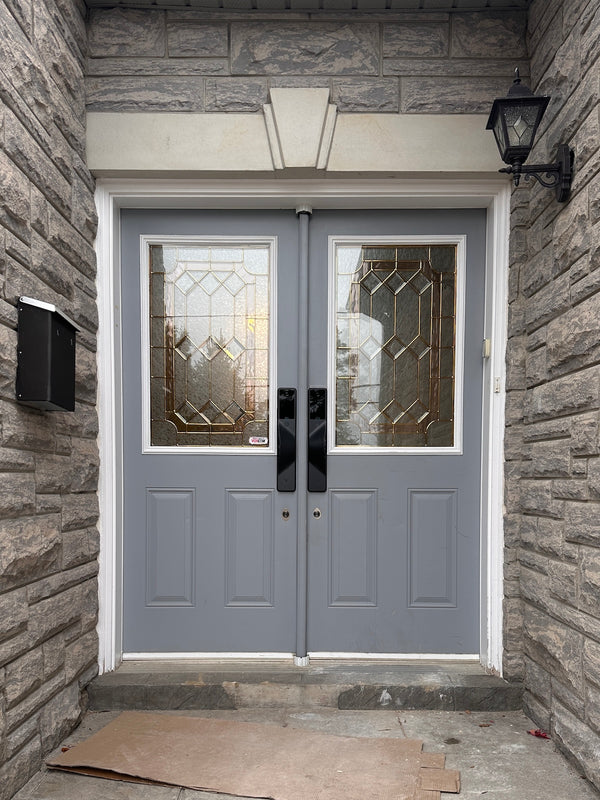 our smart lock installed on a residential door in a North American home