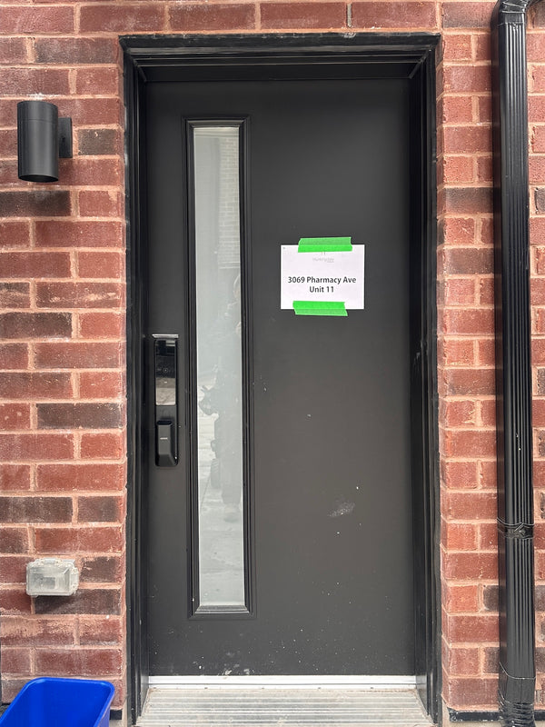 s5 installed on a residential door in a North American home