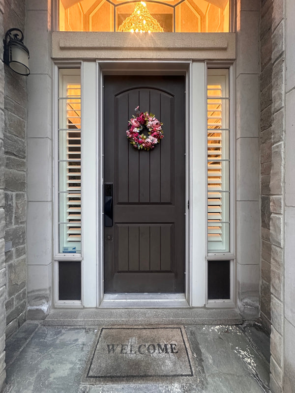our smart lock installed on a residential door in a North American home