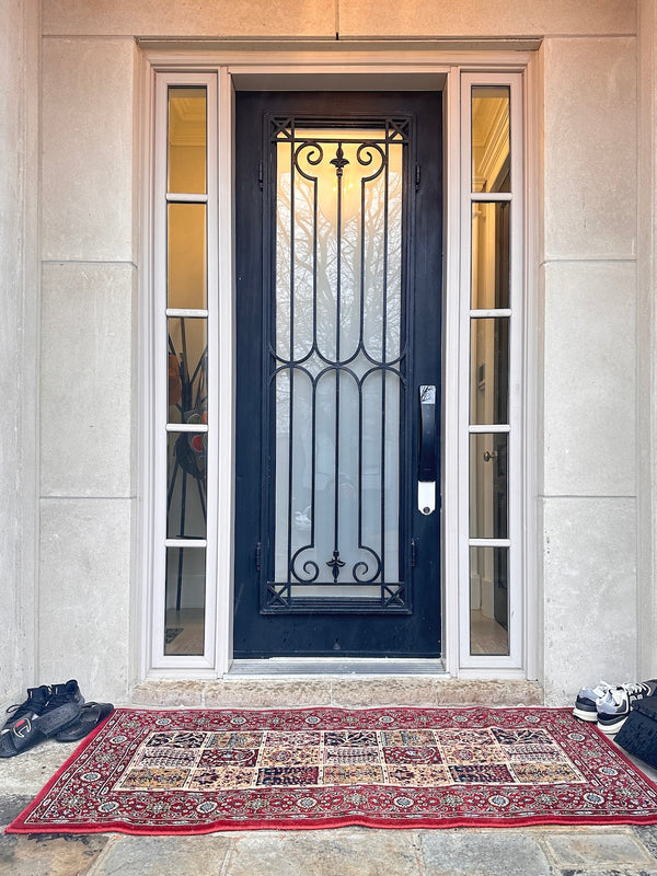 our smart lock installed on a residential door in a North American home