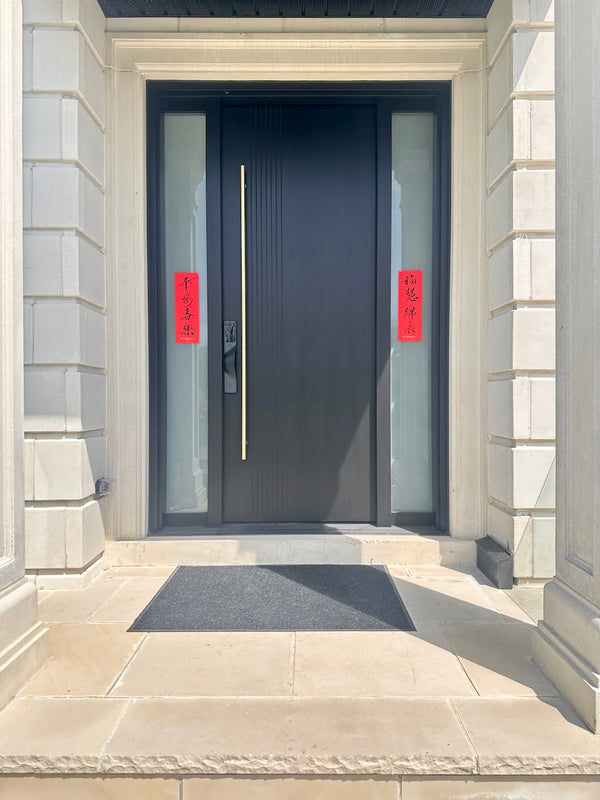 our smart lock installed on a residential door in a North American home