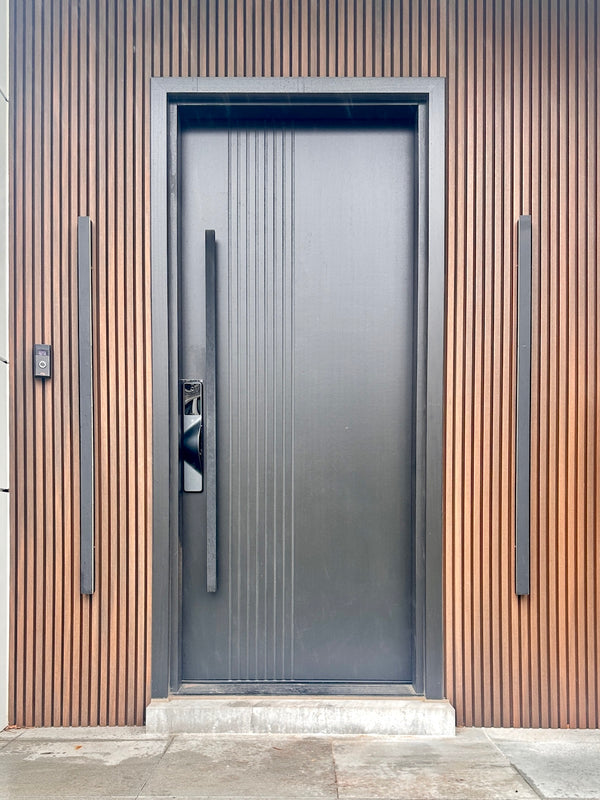 our smart lock installed on a residential door in a North American home