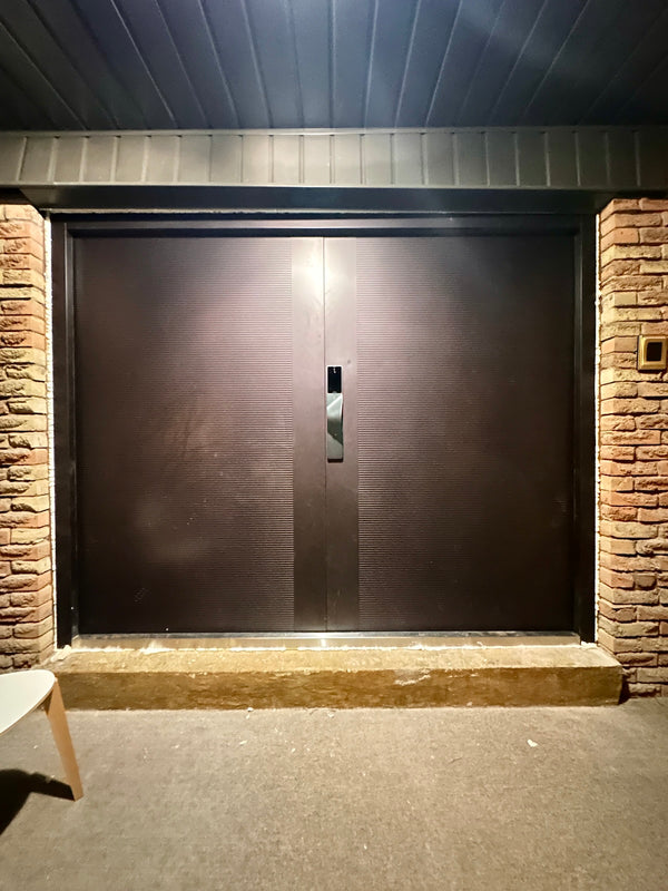 our smart lock installed on a residential door in a North American home