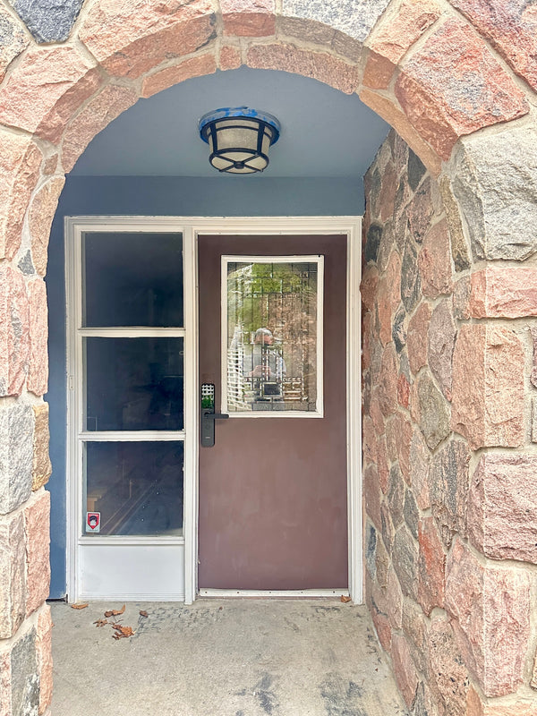 our smart lock installed on a residential door in a North American home