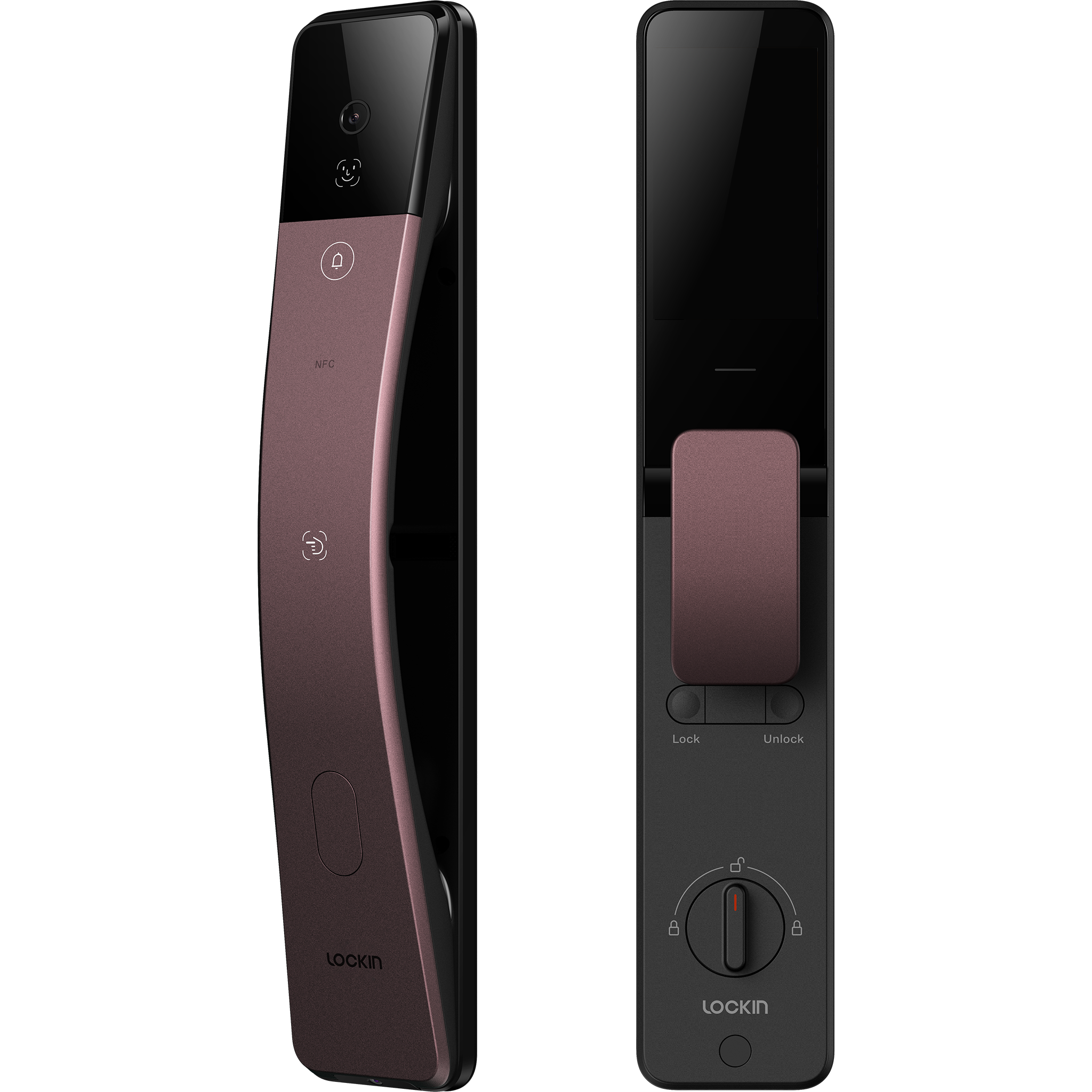 S6 Max all-in-one mortise smart lock with built-in video doorbell, indoor display, and fully automatic operation
